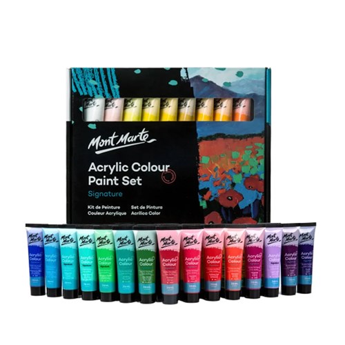 MONT MARTE PAINT SET Acyrlics 36 x 36ml Colour Tube(1)